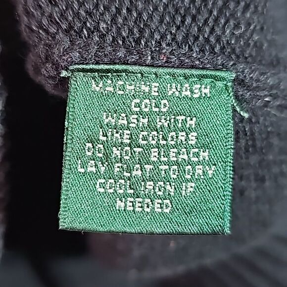 Sweater by Lauren Ralph Lauren Turtleneck Snap Goldtone Hardware Black Size L - Picture 4 of 6